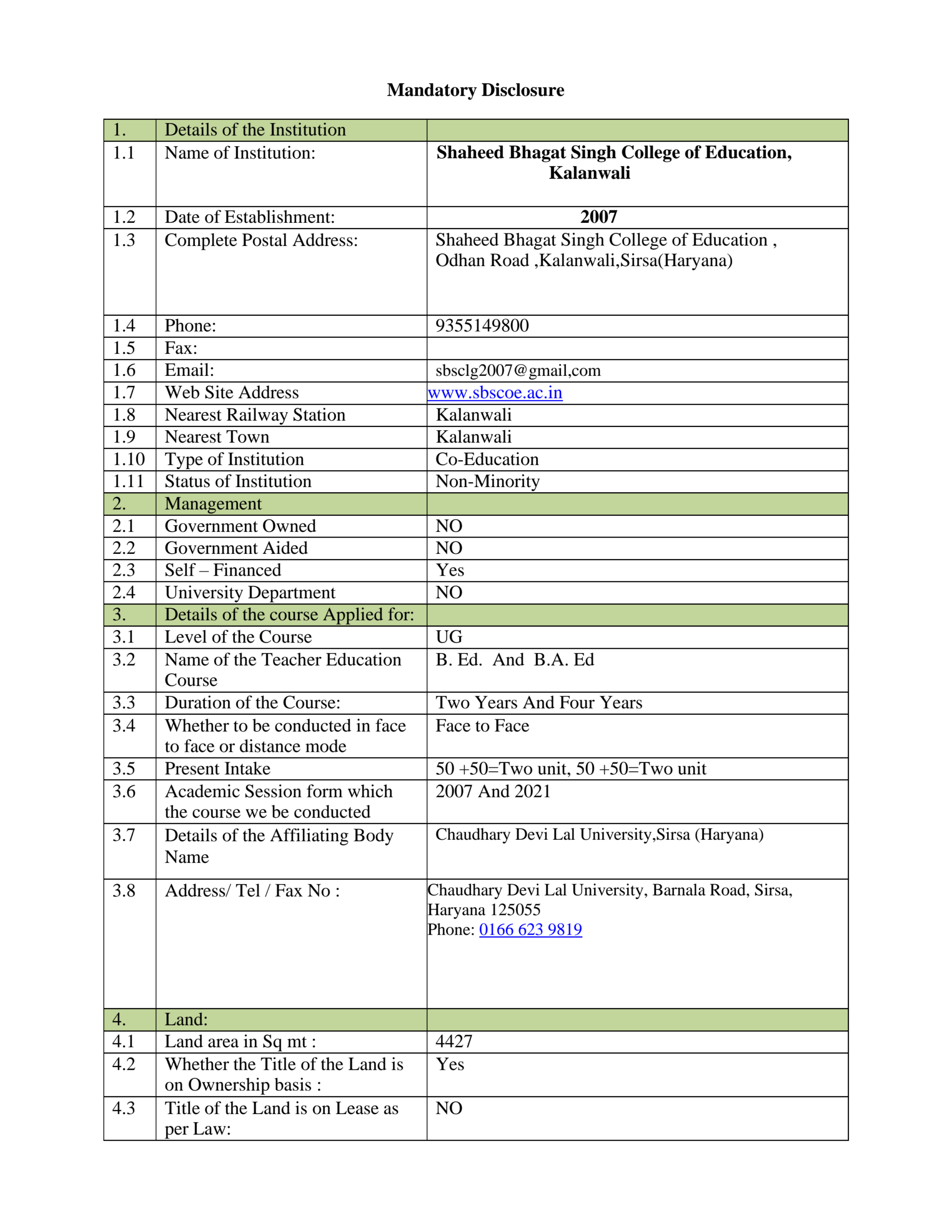 NCTE-DISCLOSURE